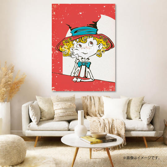 【限定1点】CHIMNEY TOWN アートパネル「考えるルビッチ（赤）」(西野亮廣サイン入り)