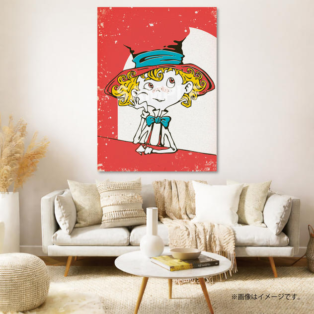 【限定1点】CHIMNEY TOWN アートパネル「考えるルビッチ（赤）」(西野亮廣サイン入り)