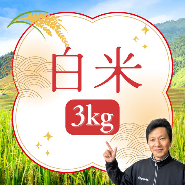 安全な小粒米3kg