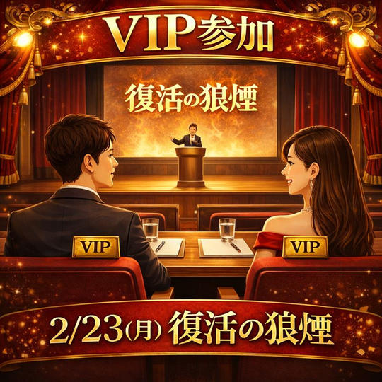 復活の狼煙にVIP席で参加