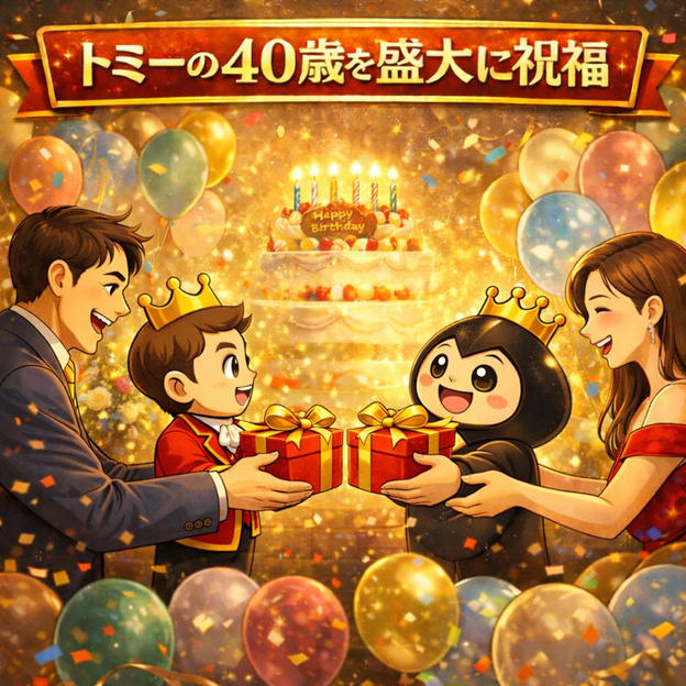 トミーの40歳を盛大に祝福