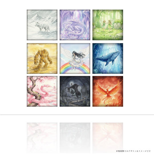 【ステッカープラン_色彩】 　 モンスターのステッカーを全９種類封入 商品サイズ：：約4cm×4cm