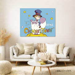 【限定1点】CHIMNEY TOWN アートパネル「モフとルビッチ（青）」