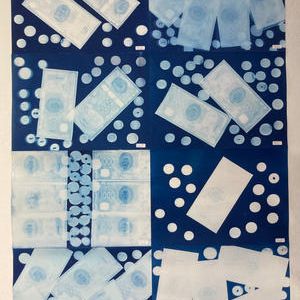 『現在の青図 -所持金-』シリーズ（A1サイズ）