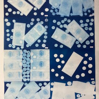 『現在の青図 -所持金-』シリーズ（A1サイズ）