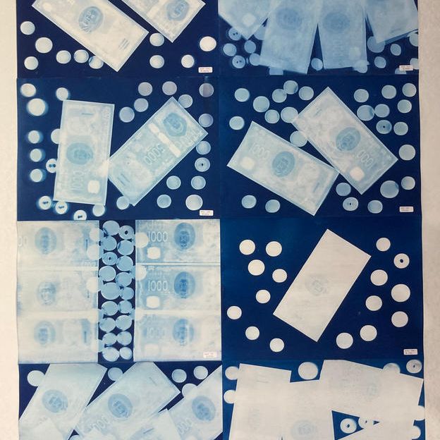 『現在の青図 -所持金-』シリーズ（A1サイズ）