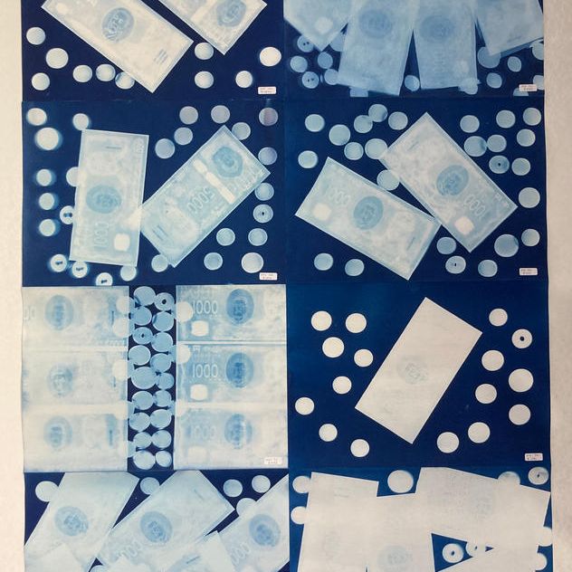 『現在の青図 -所持金-』シリーズ（A1サイズ）