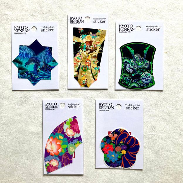 京友禅の美を日常に｜伝統意匠ステッカー5枚セット