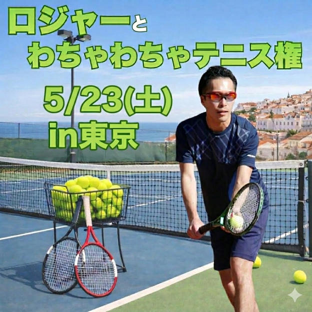 5/23(土)ロジャーとわちゃわちゃテニス in東京（2時間）