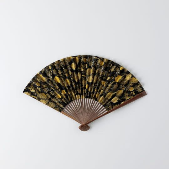 KYOTO KENRAN扇子｜菊に露芝紋