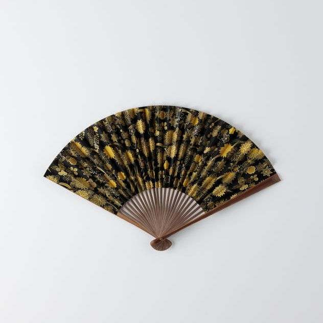 KYOTO KENRAN扇子｜菊に露芝紋