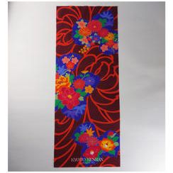 伝統意匠手拭い｜乱菊と椿牡丹紋（KYOTO KENRAN）