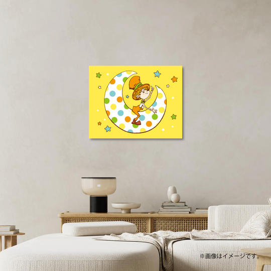 【限定20点】CHIMNEY TOWN アートパネル「ルビッチと月（黄）」