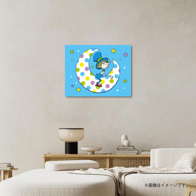 【限定20点】CHIMNEY TOWN アートパネル「ルビッチと月（青）」