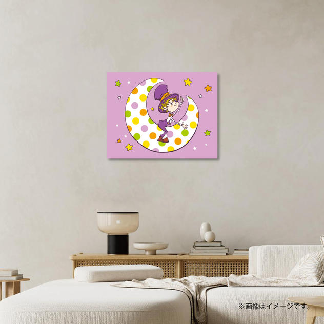 【限定20点】CHIMNEY TOWN アートパネル「ルビッチと月（紫）」