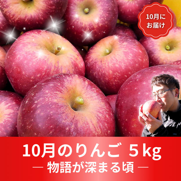 【定番】10月のりんご 5kg【物語が深まる頃】（14～20個）