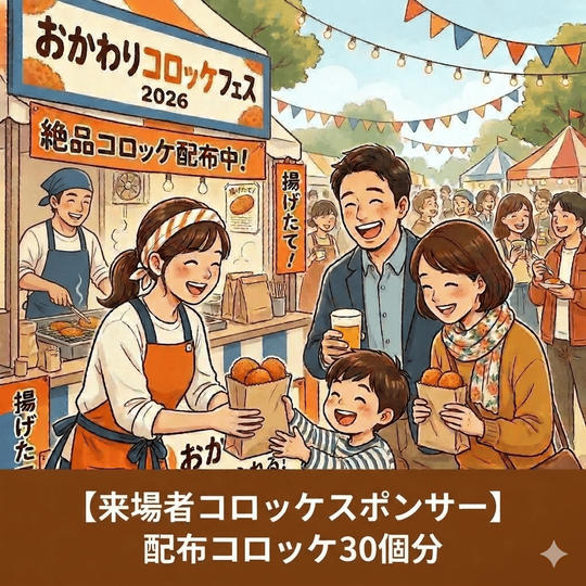 【来場者コロッケスポンサー】配布コロッケ30個分