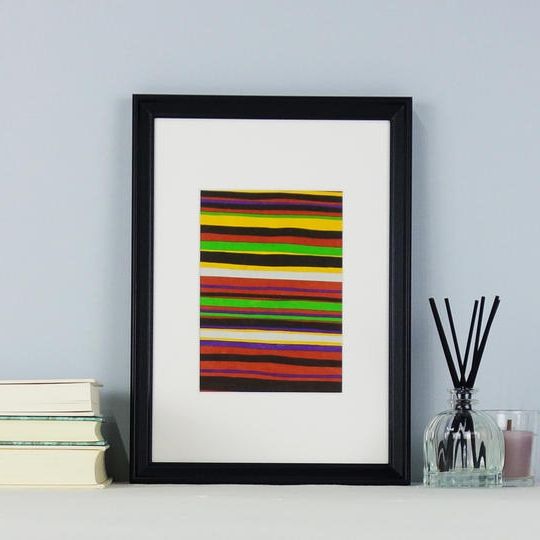 各々一点限り　昭和の型染めシルクスクリーン作品（額装付き）