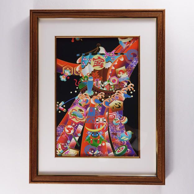 【限定5】KYOTO KENRAN 額装アート作品（宝船紋）