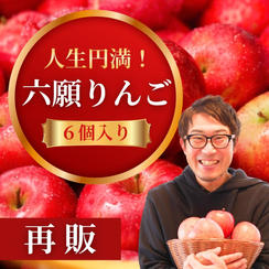 【好評につき再販】人生円満！ 六願りんご（6個入）