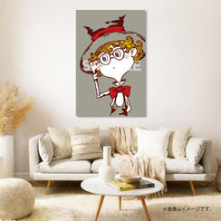 【限定1点】CHIMNEY TOWN アートパネル「めがねルビッチ（灰）」（西野亮廣サイン入り）