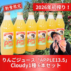 【シーズン初搾り】9月のりんごジュース「クラウディ」6本セット【限定】