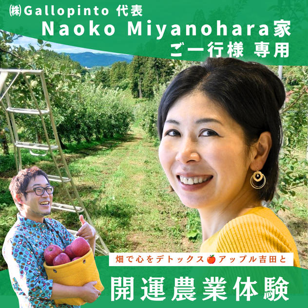 【Naoko Miyanohara家 ご一行様 専用】開運農業体験