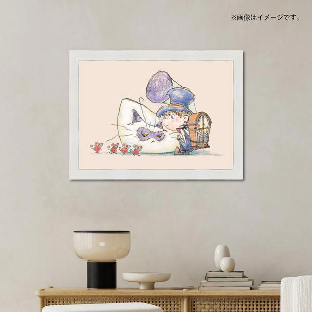 西野亮廣描きおろしアートポスター「ルビッチたち」【額装品】