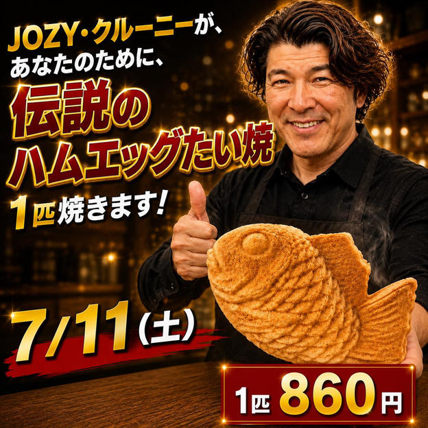 ７／１１（土）伝説のハムエッグたい焼購入権