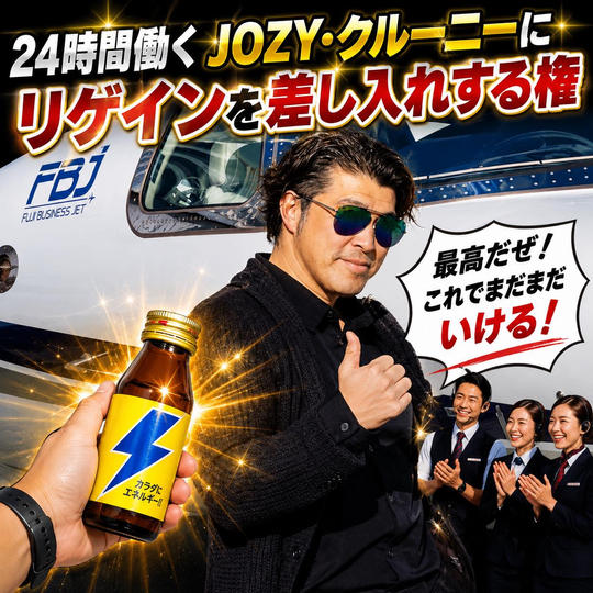 24時間働くJOZY・クルーニーにリゲインを差し入れする権