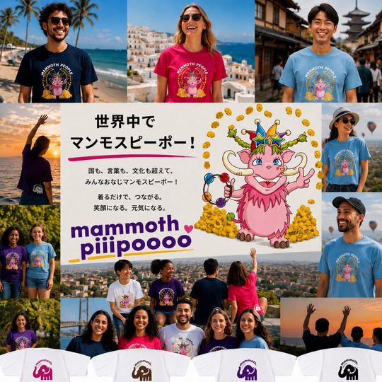 【マンモスピーポー】出版記念オリジナルTシャツ