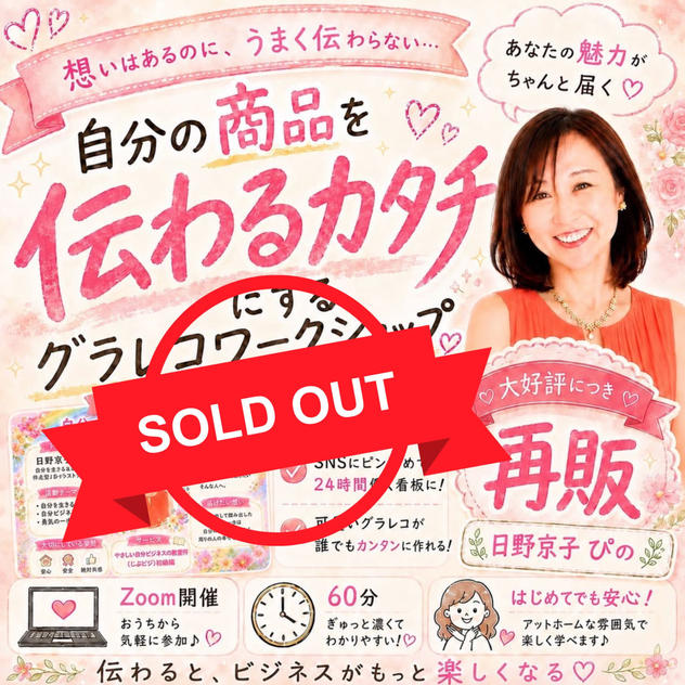 5472【再販】自分の商品を伝わるカタチにするグラレコワークショップ