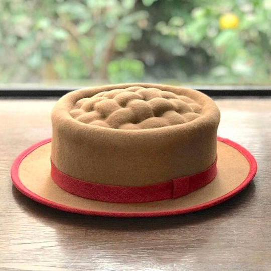 【Creema SPRINGS限定】赤リボンのアップルパイハット