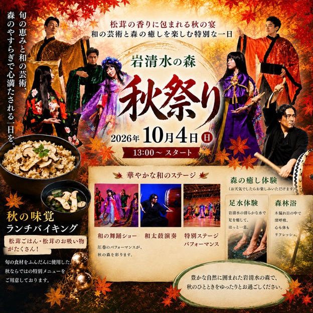 10/4　豊平岩清水の森！秋祭り 参加券 ※食事付き！