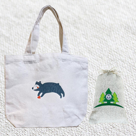 ミニトートバック＋森のサシェ＋プロジェクト参加ありがとうセット