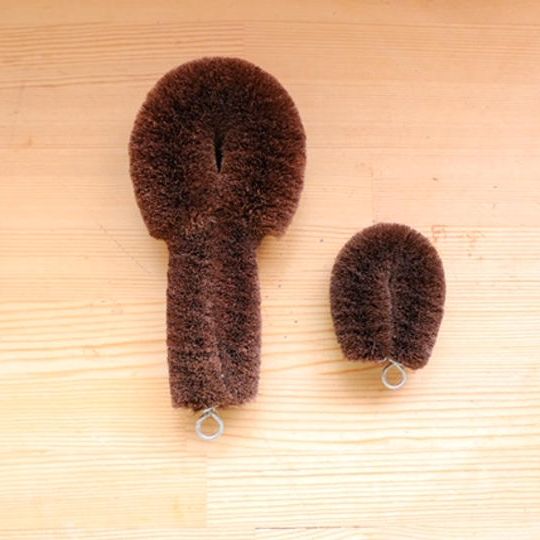 【新商品 犬用たわし（typeC）+棕櫚たわし（sizeS）】	