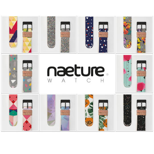 【数量限定20%OFF】【付替えベルトのみ:全10種】ブナの木とコルクのヴィーガン腕時計『NaetureWatch』