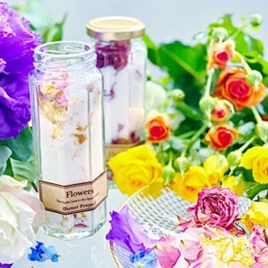 【3000円セット】お部屋の癒しと浄化用のアロマ＆フラワーソルト2種	