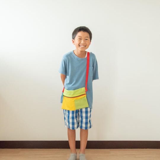 【緊急企画おうち時間充実パック！】ソーイングキット/色いろサコッシュ（イエロー×グリーン）＋お礼メール