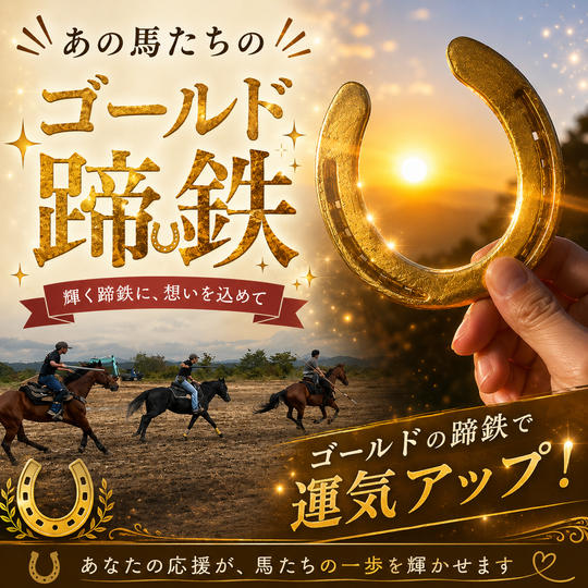 あの馬たちのゴールド蹄鉄