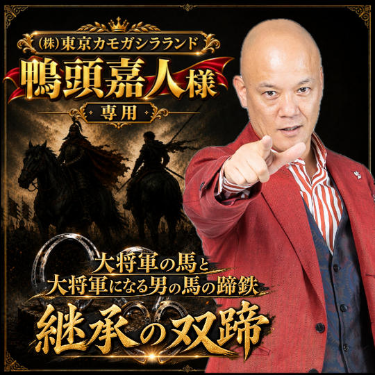 【鴨頭喜人様専用】大将軍の馬と大将軍になる男の馬の蹄鉄　継承の双蹄
