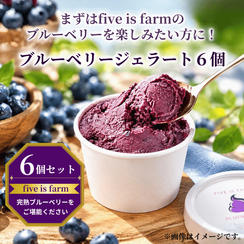 【まずはfive is farmのブルーベリーを楽しみたい方に｜6個セット】ブルーベリージェラート6個