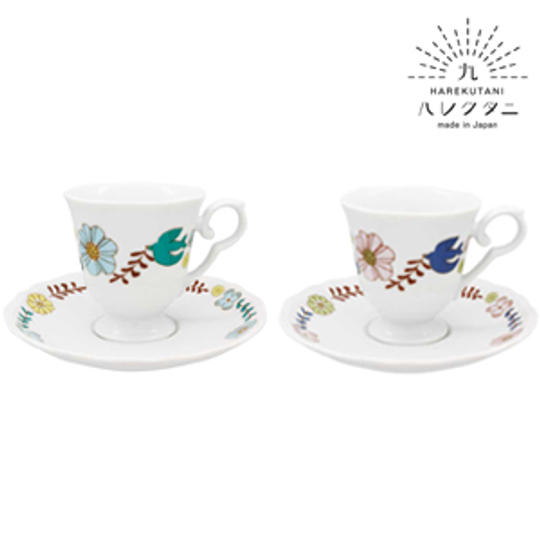 カップ＆ソーサー　花と鳥 2pcsセット（税込・送料込）