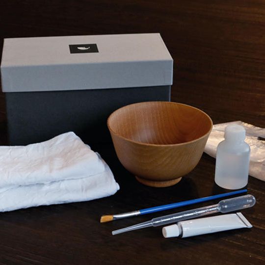 拭き漆　お椀セット【KyutarouBLUE漆青灰】