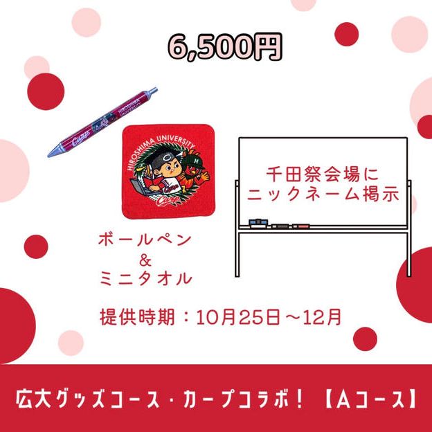 広大グッズコース・カープコラボ！【Aコース】