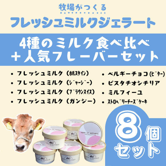 4種の牛乳食べ比べ＋人気フレーバーセット