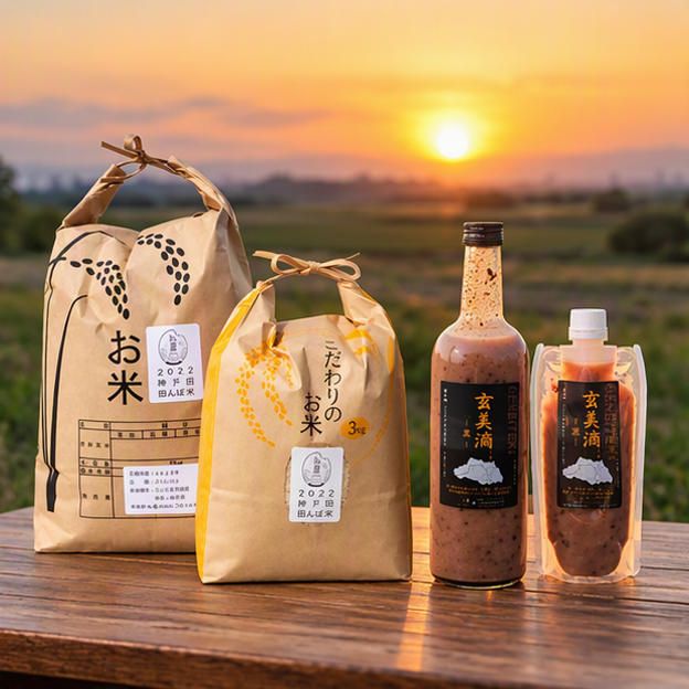 塚本郷産・お米2kg＋発酵甘酒「玄美滴－黒－」＋お礼メッセージ
