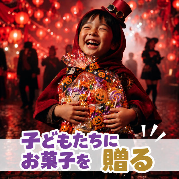 ハロウィンのお菓子を子どもたちへ