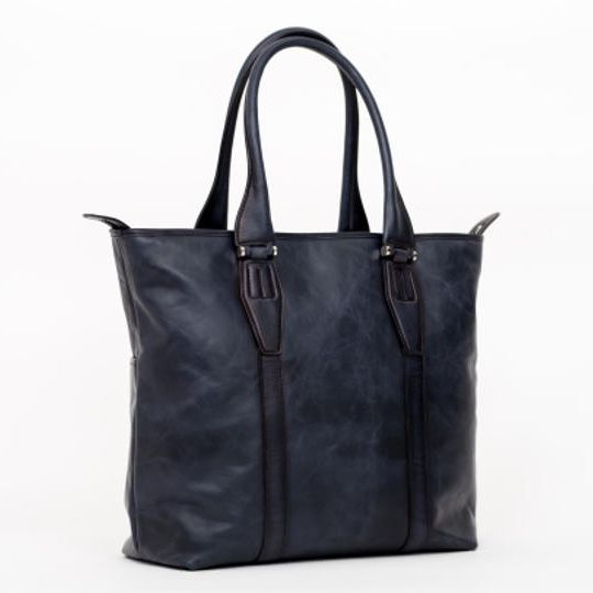 【超早割33%OFF】本革トートバッグ (ネイビー)