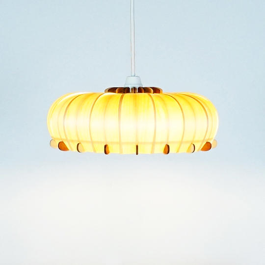 【Creema SPRINGS割引き】天然木「ヒノキ」ツキ板ペンダントライト『エリンギ』